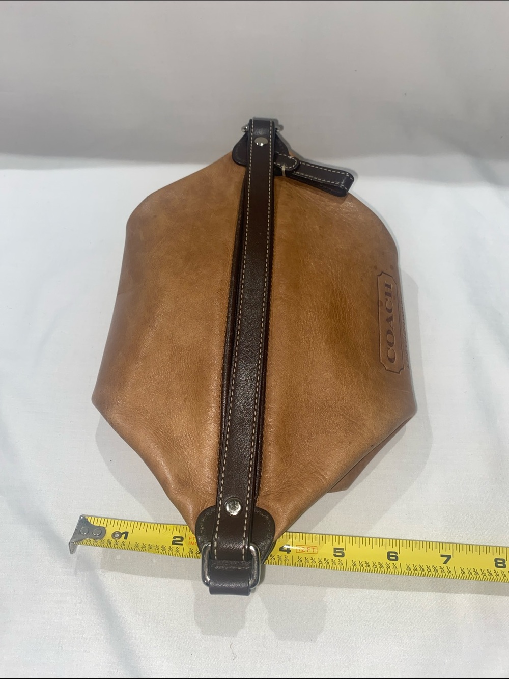 Coach Tan Leather Hobo with Dark Brown Strap - Picture 10 of 10